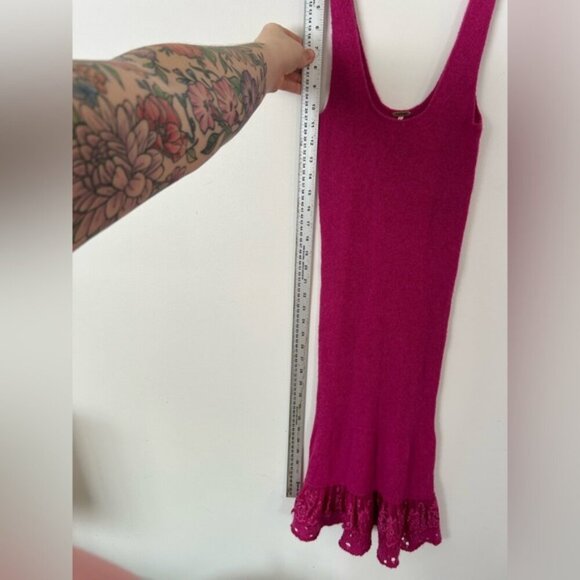 Free people pink wool sweater tank tunic XS - Picture 4 of 9